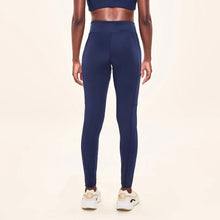 Lataa kuva gallerian katseluohjelmaan, Model Back: Uv Line Fitness-Shorts Legging Fit Aspen Navy Blue Upf50+