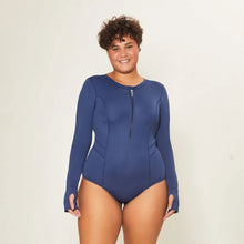 Lataa kuva gallerian katseluohjelmaan, Image 06: Uv Line Badeanzug Swimsuit Macae Navy Blue Upf50+