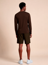 Lataa kuva gallerian katseluohjelmaan, Model Back: Uv Line Rashguard Longsleeve New Fit Textura Masc Brown Upf50+