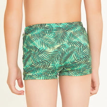 Lataa kuva gallerian katseluohjelmaan, Model Back: Uv Line Jungen-Badehose Swim Trunks Kids Leaves Upf50+