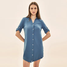 Lataa kuva gallerian katseluohjelmaan, Image 04: Uv Line Hemdblusenkleid Shirtdress Copenhagen Fem Steel Upf50+