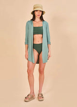 Lataa kuva gallerian katseluohjelmaan, Image 02: Uv Line Hemdblusenkleid Shirtdress Copenhagen Water Green Upf50+
