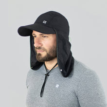 Lataa kuva gallerian katseluohjelmaan, Model Front: Uv Line Legionärshut Neck Cap Africa 2021 Masc Black Upf50+
