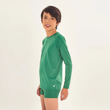 Lataa kuva gallerian katseluohjelmaan, Image 02: Uv Line Rashguard Longsleeve Uvpro Kids Verde Brasil Upf50+

