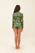 Lataa kuva gallerian katseluohjelmaan, Model Back: Uv Line Mädchen-Badeanzug Girl Macae Folhagem Verde Upf50+
