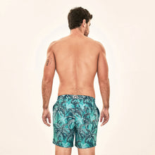 Lataa kuva gallerian katseluohjelmaan, Model Back: Uv Line Badeshorts Short Acqua Coqueiros Turquesa Upf50+
