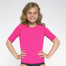 Lataa kuva gallerian katseluohjelmaan, Gallery: Uv Line Rashguard Camiseta Kids Uvpro Mc Pink Upf50+

