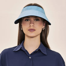 Lataa kuva gallerian katseluohjelmaan, Image 05: Uv Line Visor Visor Bali Fem Navy Light Blue Upf50+
