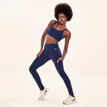 Lataa kuva gallerian katseluohjelmaan, Image 06: Uv Line Fitness-Shorts Legging Fit Aspen Navy Blue Upf50+
