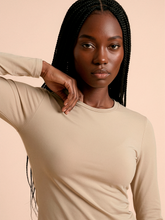 Lataa kuva gallerian katseluohjelmaan, Image 06: Uv Line Rashguard Longsleeve Fem New Fit Sand Upf50+
