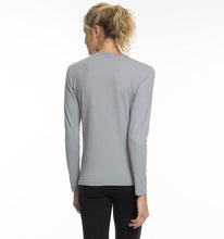 Lataa kuva gallerian katseluohjelmaan, Model Back: Uv Line Rashguard Longsleeve Uvpro Fem Grey Upf50+
