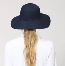Lataa kuva gallerian katseluohjelmaan, Model Back: Uv Line Schlapphut Hat Lyon Nac L Fem Navy Blue Upf50+
