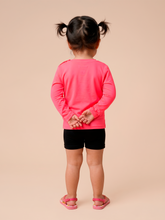 Lataa kuva gallerian katseluohjelmaan, Model Back: Uv Line Rashguard Longsleeve Baby Pink Fluor Upf50+
