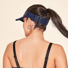 Lataa kuva gallerian katseluohjelmaan, Model Back: Uv Line Visor Elastic Visor Navy Blue Upf50+
