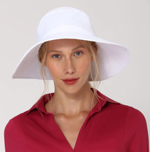 Lataa kuva gallerian katseluohjelmaan, Model Front: Uv Line Schlapphut Hat Lyon Nac L Fem White Upf50+

