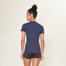 Lataa kuva gallerian katseluohjelmaan, Model Back: Uv Line Fitness-Top Sport Fit Fem Marinho Upf50+
