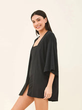 Lataa kuva gallerian katseluohjelmaan, Image 03: Uv Line Kaftans/Cover-Ups Kimono Color Black Upf50+
