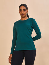 Lataa kuva gallerian katseluohjelmaan, Model Front: Uv Line Rashguard Longsleeve Fem New Fit Petroleo Upf50+
