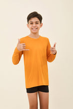 Lataa kuva gallerian katseluohjelmaan, Gallery: Uv Line Rashguard Longsleeve Uvpro Kids Orange Upf50+
