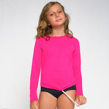 Lataa kuva gallerian katseluohjelmaan, Gallery: Uv Line Rashguard Longsleeve Uvpro Kids Pink Upf50+
