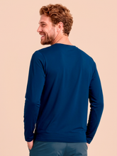 Lataa kuva gallerian katseluohjelmaan, Model Back: Uv Line Rashguard Longsleeve Uvpro Masc Cobalt Upf50+
