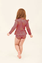 Lataa kuva gallerian katseluohjelmaan, Model Back: Uv Line Baby-Bademode Baby Shine Malva Up50+
