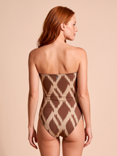 Lataa kuva gallerian katseluohjelmaan, Model Back: Uv Line Badeanzug Swimsuit Bandeau Diamond Upf50+
