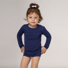 Lataa kuva gallerian katseluohjelmaan, Image 02: Uv Line Rashguard Longsleeve Baby Navy Blue Upf50+
