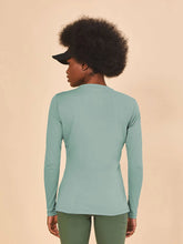 Lataa kuva gallerian katseluohjelmaan, Model Back: Uv Line Rashguard Longsleeve Fem New Fit Verde Agua Upf50+
