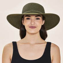 Lataa kuva gallerian katseluohjelmaan, Model Front: Uv Line Schlapphut Hat Jurere Imp Fem Green Militar Upf50+
