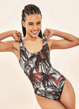 Lataa kuva gallerian katseluohjelmaan, Model Front: Uv Line Badeanzug Swimsuit Coqueiros Bege Upf50+
