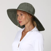 Lataa kuva gallerian katseluohjelmaan, Image 02: Uv Line Schlapphut Hat Beverly Hills I18 Fem Green Militar Upf50+

