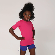Lataa kuva gallerian katseluohjelmaan, Image 03: Uv Line Rashguard Camiseta Kids Uvpro Mc Pink Upf50+
