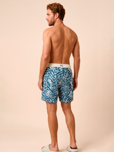 Lataa kuva gallerian katseluohjelmaan, Model Back: Uv Line Bermuda-Shorts Shorts Acqua Boxer Tie Dye Blue Upf50+
