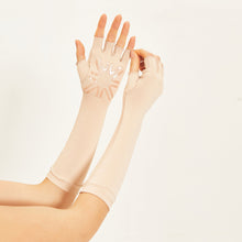 Lataa kuva gallerian katseluohjelmaan, Image 04: Uv Line Handschuhe Long Gloves Uni Beige Upf50+
