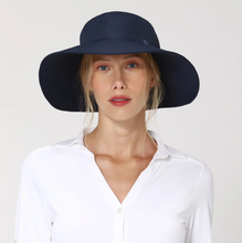 Lataa kuva gallerian katseluohjelmaan, Model Front: Uv Line Schlapphut Hat Lyon Nac L Fem Navy Blue Upf50+
