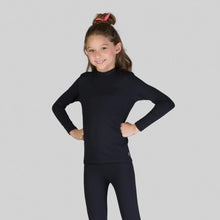 Lataa kuva gallerian katseluohjelmaan, Rash Guard Kids High-Neck Black UPF50+
