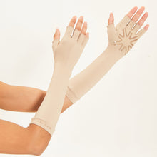 Lataa kuva gallerian katseluohjelmaan, Image 04: Uv Line Handschuhe Long Gloves Uni Chocolate Upf50+
