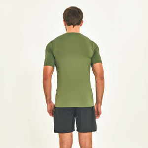 T-paita Sport Fit Verde Militar UPF50+