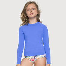 Lataa kuva gallerian katseluohjelmaan, Gallery: Uv Line Rashguard Camiseta Kids Uvpro Ml Azul Bic Upf50+

