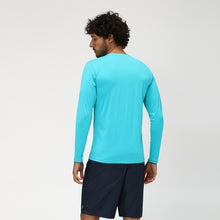 Lataa kuva gallerian katseluohjelmaan, Model Back: Uv Line Rashguard Camiseta Uvpro Ml Azul Piscina Upf50+
