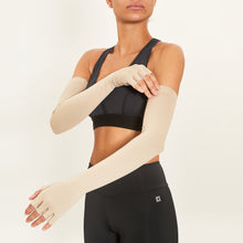 Lataa kuva gallerian katseluohjelmaan, Image 04: Uv Line Handschuhe Extra Long Glove Chocolate Upf50+
