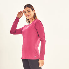 Lataa kuva gallerian katseluohjelmaan, Image 02: Uv Line Rashguard Longsleeve Sport Fit Fuchsia Upf50+
