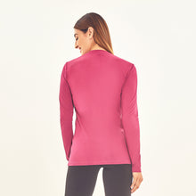 Lataa kuva gallerian katseluohjelmaan, Model Back: Uv Line Rashguard Longsleeve Sport Fit Fuchsia Upf50+
