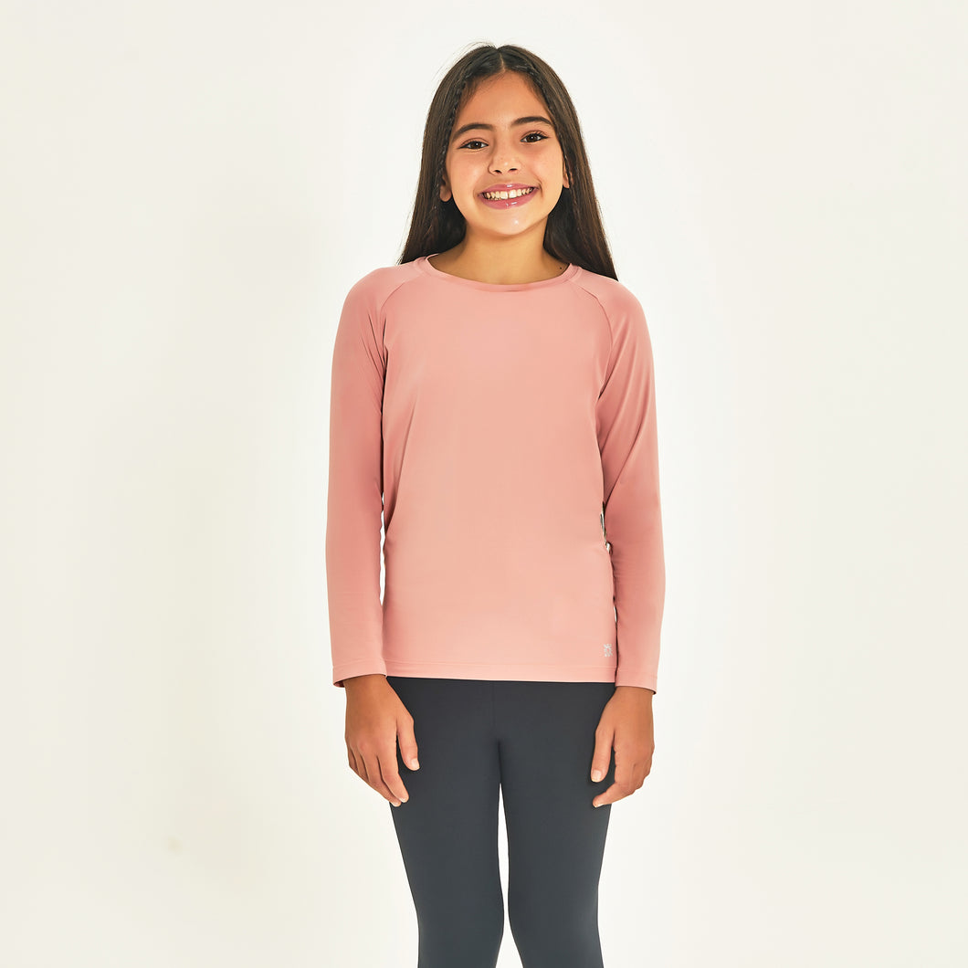 Model Front: Uv Line Rashguard Longsleeve Uprpo Inf Rose Upf50+