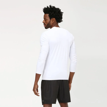 Lataa kuva gallerian katseluohjelmaan, Model Back: Uv Line Rashguard Men Fpu50+ Uvpro Long Sleeve T-Shirt White Uv
