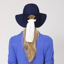 Lataa kuva gallerian katseluohjelmaan, Model Back: Uv Line Schlapphut San Remo Fpu50+ Hat Navy Blue Uv

