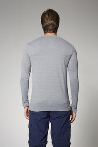 Model Back: Uv Line Fitness-Top Sport Fit Mas Ml Mescla Upf50+