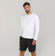 Lataa kuva gallerian katseluohjelmaan, Model Front: Uv Line Fitness-Top Sport Fit Ml Branco Msc

