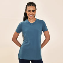 Lataa kuva gallerian katseluohjelmaan, Model Front: Uv Line Fitness-Top T-Shirt Sport Fit Aco Upf50+
